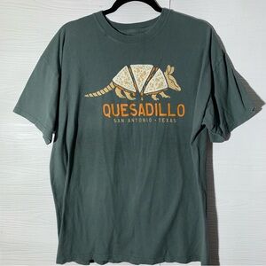 Quesadillo San Antonio Texas Funny Armadillo Graphic Tee XL